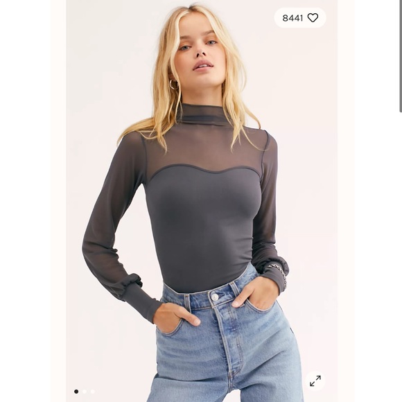 Free People Light Up Layering Top - Grey - Picture 1 of 13